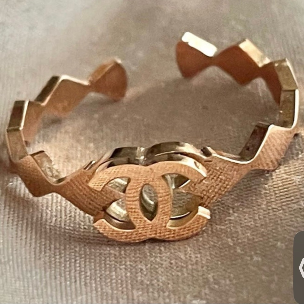 Spikey Adjustable Ring In Rose Gold Plated, New